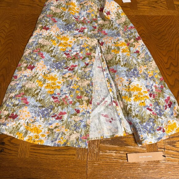 NEW Reformation Amethyst Linen Midi Dress in Countryside Sz 2 Cottagecore Chic - Picture 10 of 16